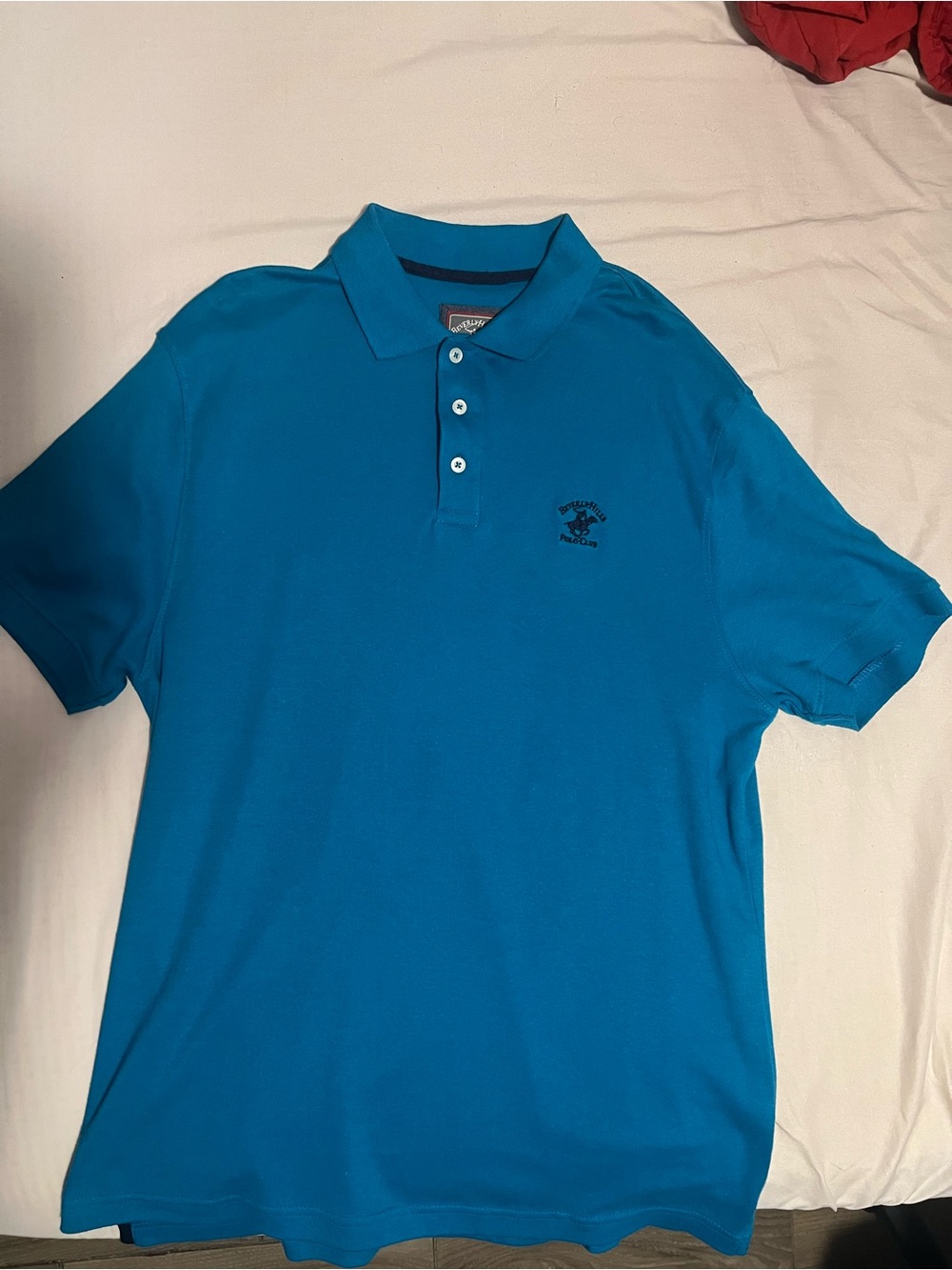 Beverly Hills Polo Club Men's Teal Blue Polo Shirt